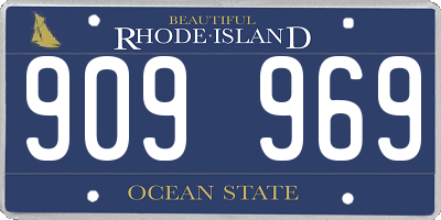 RI license plate 909969