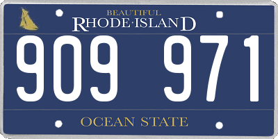 RI license plate 909971