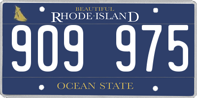 RI license plate 909975