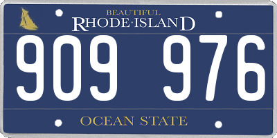 RI license plate 909976