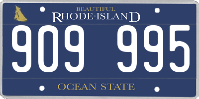RI license plate 909995