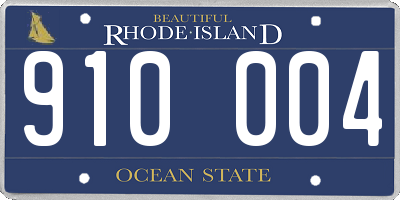 RI license plate 910004