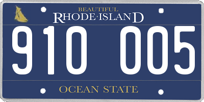 RI license plate 910005