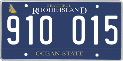 RI license plate 910015