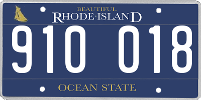 RI license plate 910018