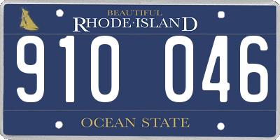 RI license plate 910046