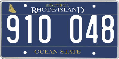 RI license plate 910048