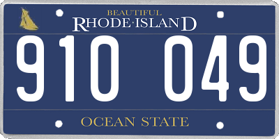 RI license plate 910049