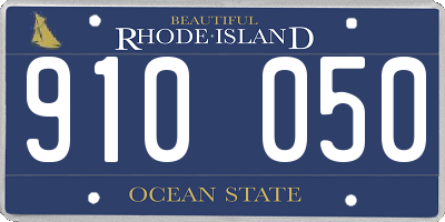 RI license plate 910050