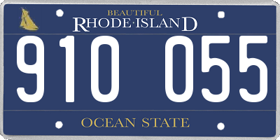 RI license plate 910055