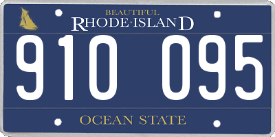 RI license plate 910095