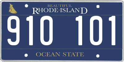 RI license plate 910101