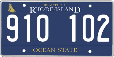 RI license plate 910102