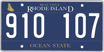 RI license plate 910107
