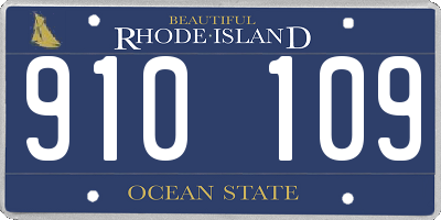 RI license plate 910109