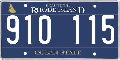 RI license plate 910115