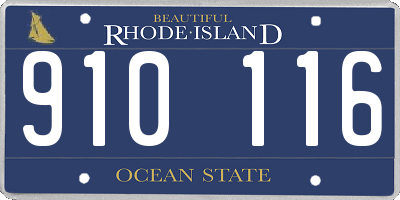 RI license plate 910116