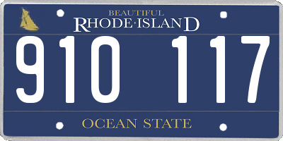 RI license plate 910117