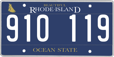 RI license plate 910119