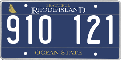 RI license plate 910121