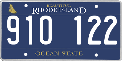RI license plate 910122
