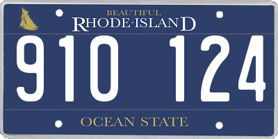 RI license plate 910124