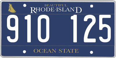 RI license plate 910125