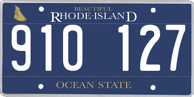 RI license plate 910127