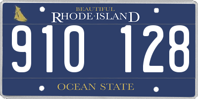 RI license plate 910128
