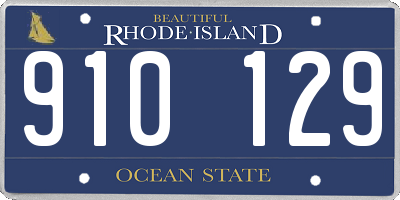 RI license plate 910129