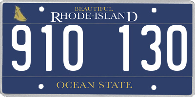 RI license plate 910130