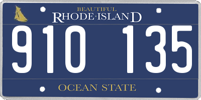 RI license plate 910135
