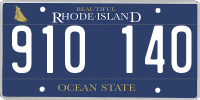 RI license plate 910140