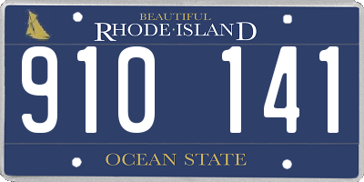 RI license plate 910141