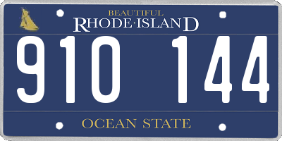 RI license plate 910144