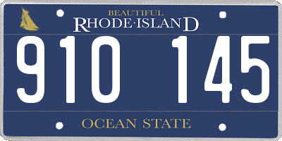 RI license plate 910145