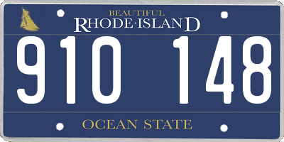 RI license plate 910148