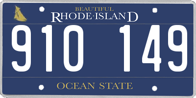 RI license plate 910149