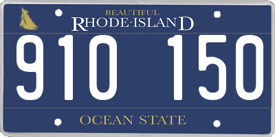 RI license plate 910150