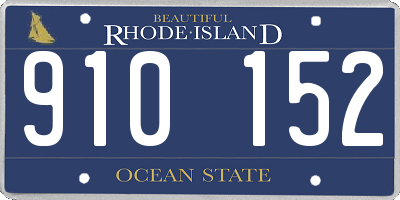 RI license plate 910152