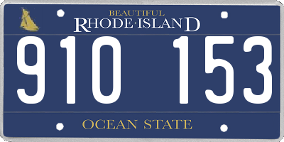 RI license plate 910153