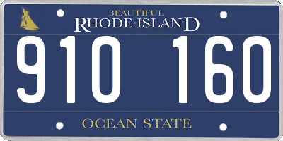RI license plate 910160