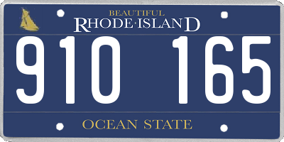 RI license plate 910165