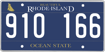RI license plate 910166