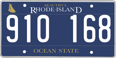 RI license plate 910168