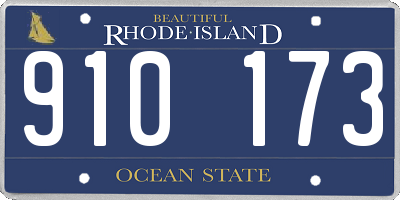 RI license plate 910173