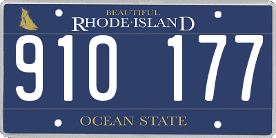 RI license plate 910177
