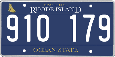 RI license plate 910179