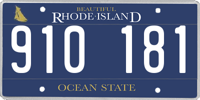 RI license plate 910181