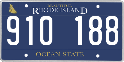 RI license plate 910188